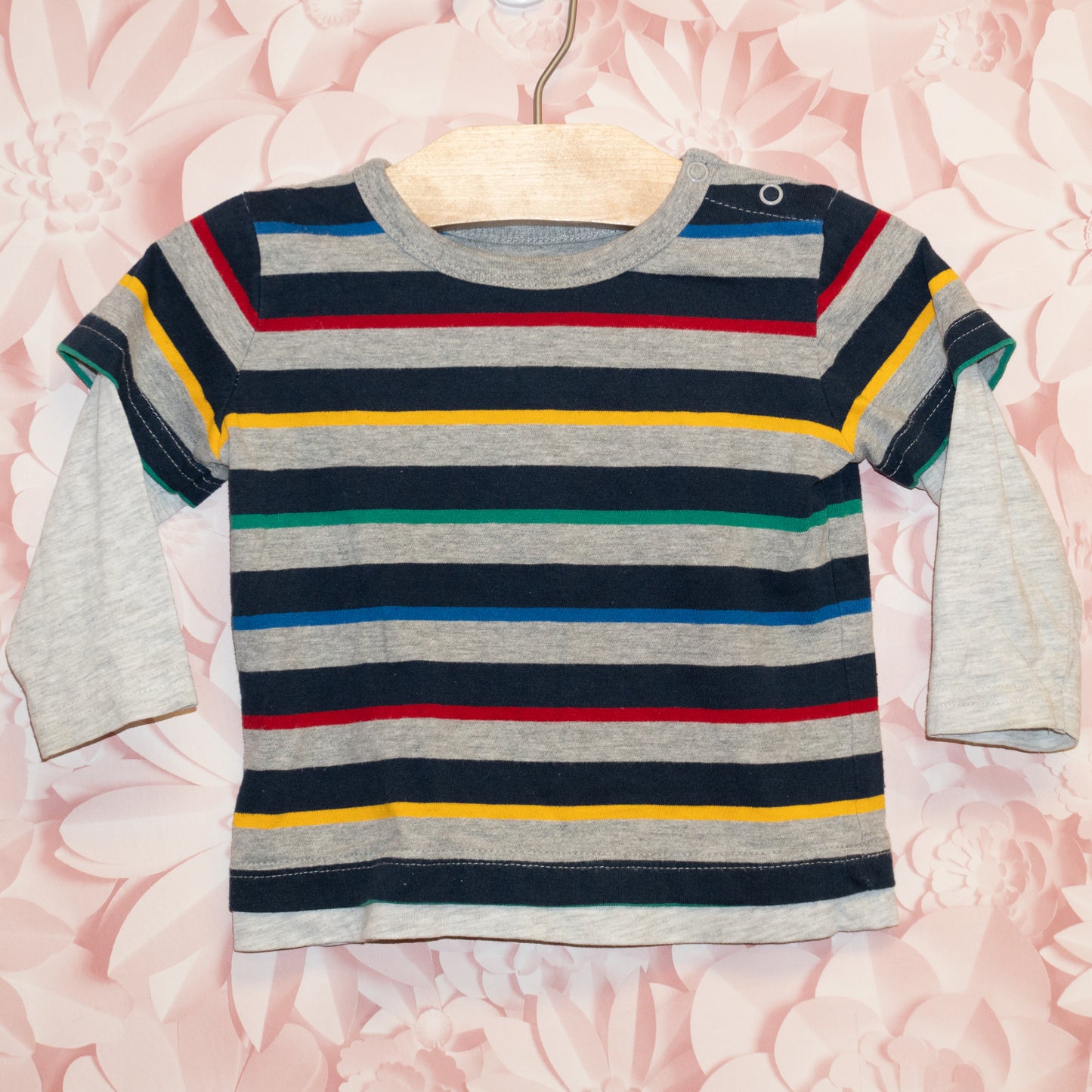 Rainbow Stripe Tee Size 12-18m