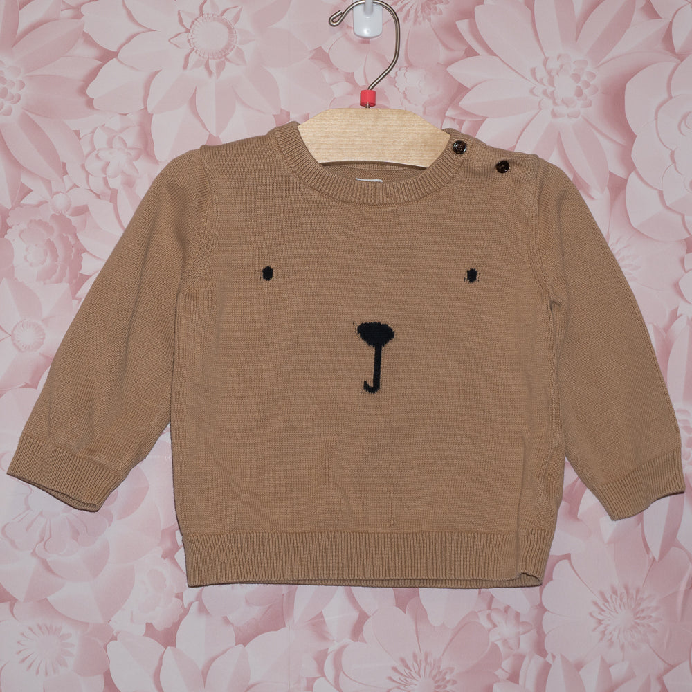 Bear Face Sweater Size 18-24m