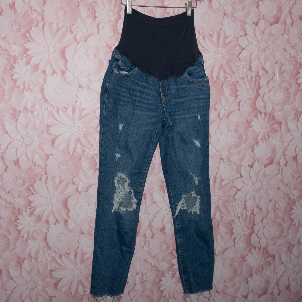 Distressed Maternity Straight Jeans Size 8