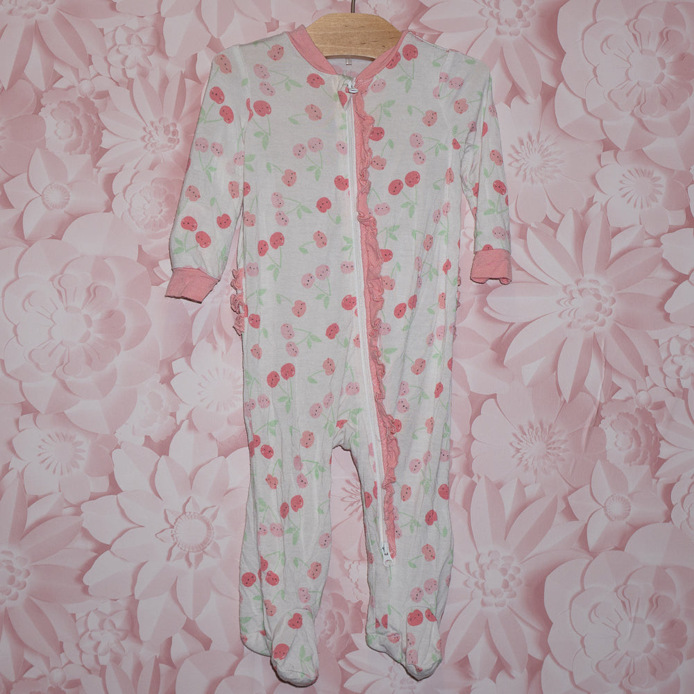 Ruffled Cherry Sleeper Size 0-3m