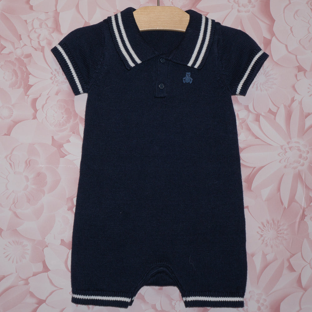 Knit Polo Shortie Romper Size 18-24m