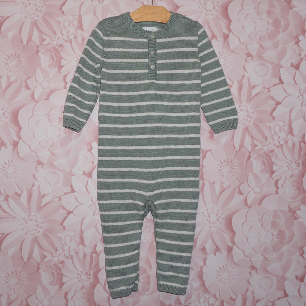 Green Knit Romper Size 18m