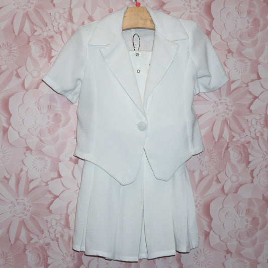 White Dressy Suit Size 8