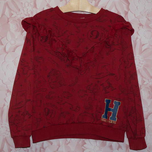 Ruffled Hogwarts Sweatshirt Size 8/10