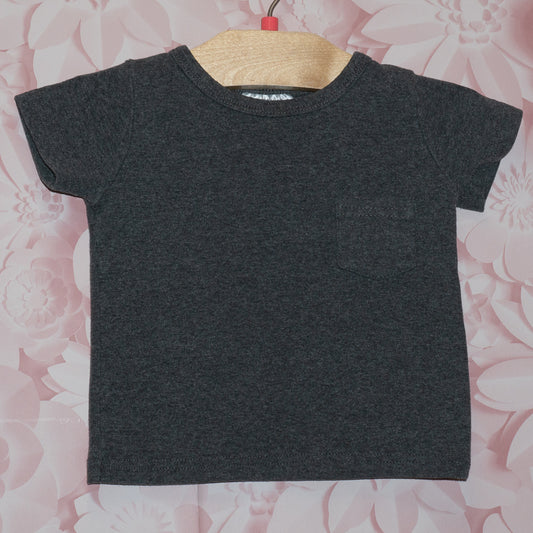 Gray Pocket Tee Size 6-12m