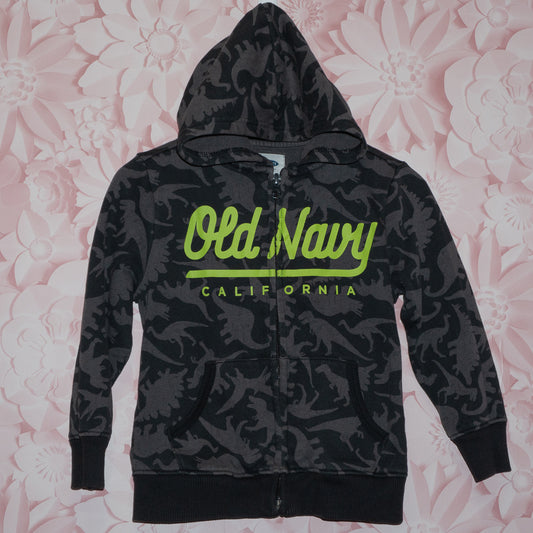 Dino Print Zip Hoodie Size 4T
