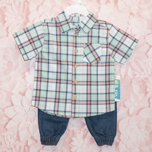 NWT Plaid Set Size 12m