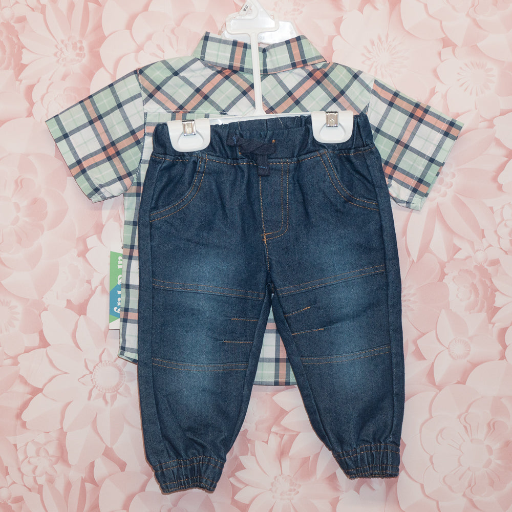 NWT Plaid Set Size 12m