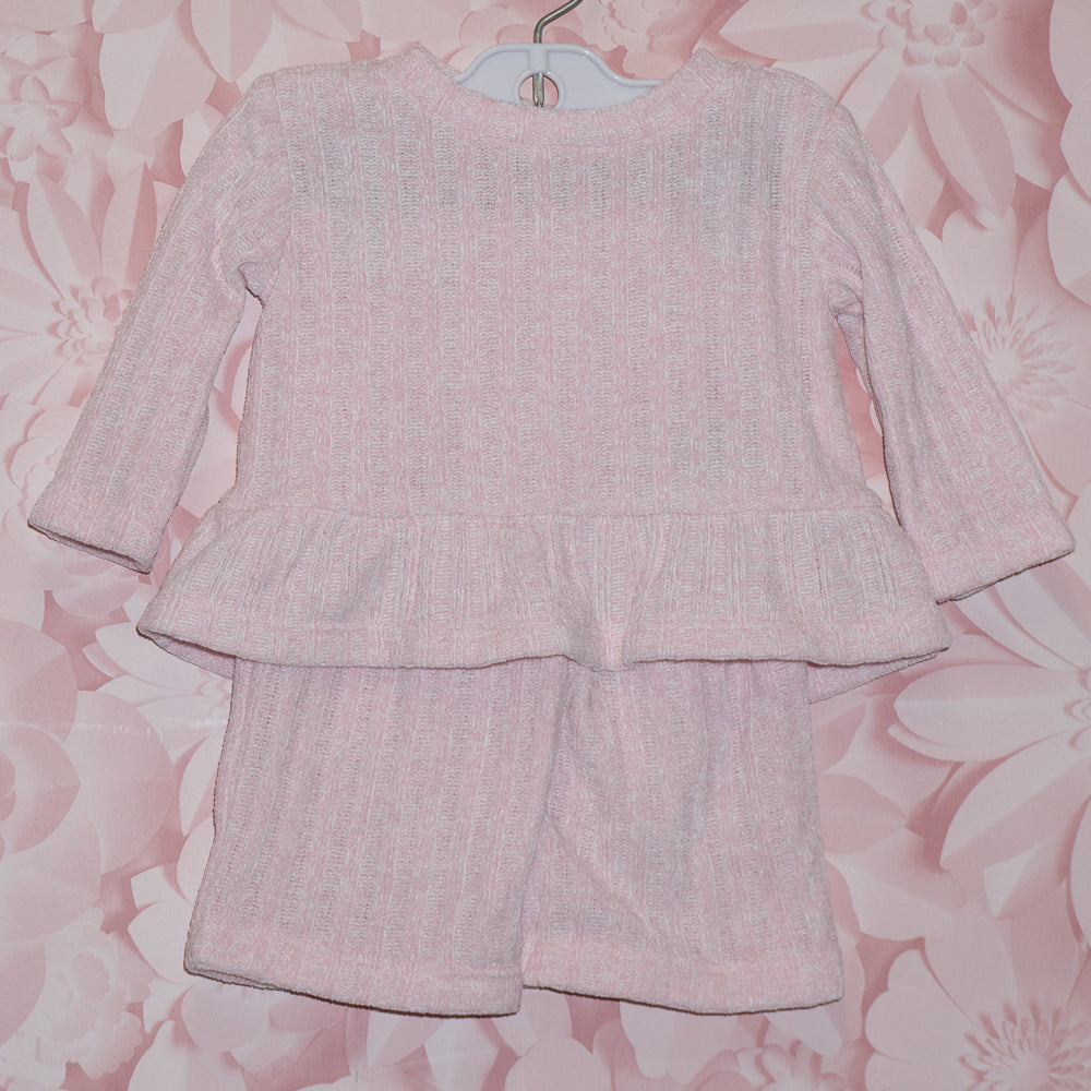 Pink Knit Chenille Set Size 0-3m