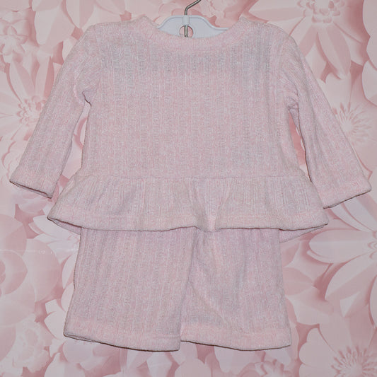 Pink Knit Chenille Set Size 0-3m