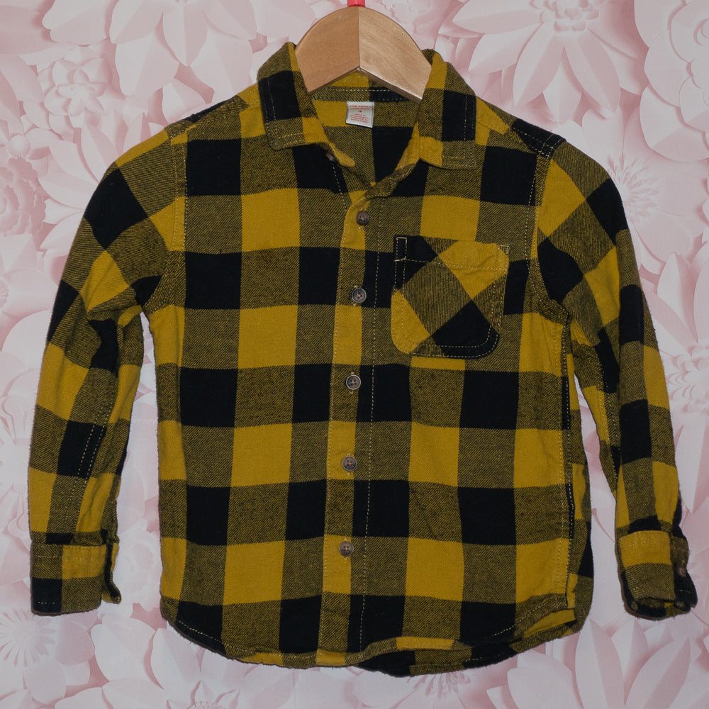 Yellow Flannel Shirt Size 3