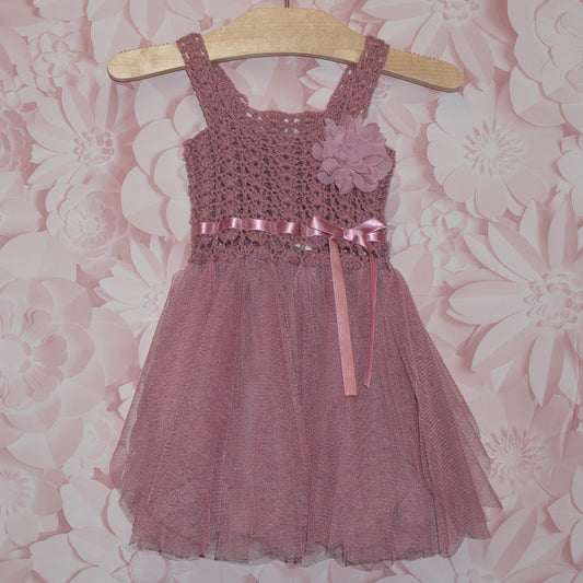 Crochet & Tulle Dress Size 0-6m