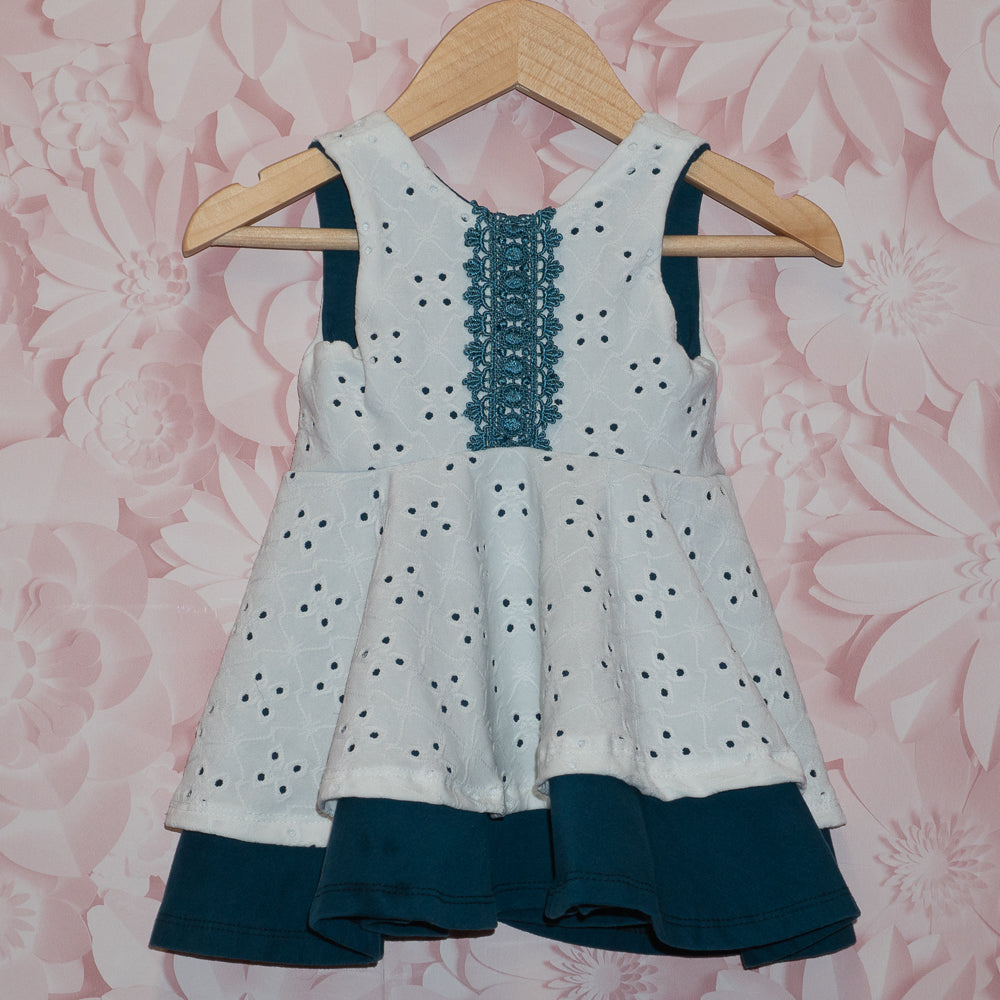 Eyelet Overlay Dress Size 12-24m