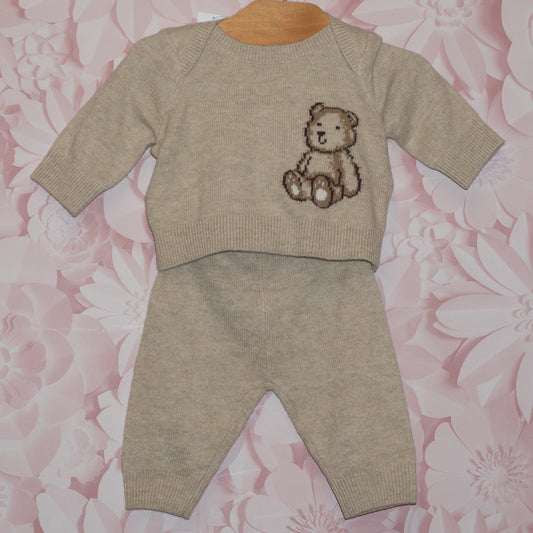 NWT Knit Teddy Bear Set Size NB