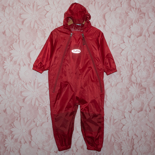 Tuffo Red Rain Suit Size 2T
