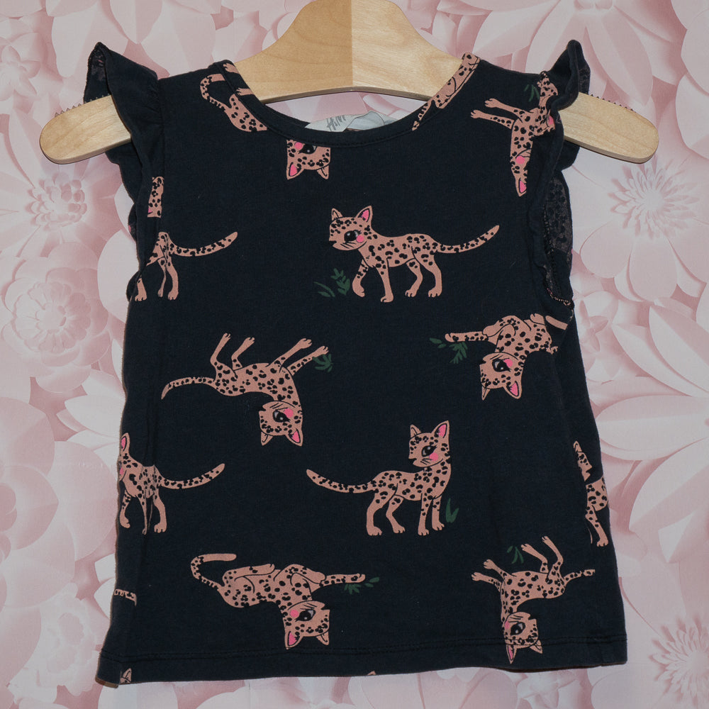 Cute Leopard Top Size 3/4T
