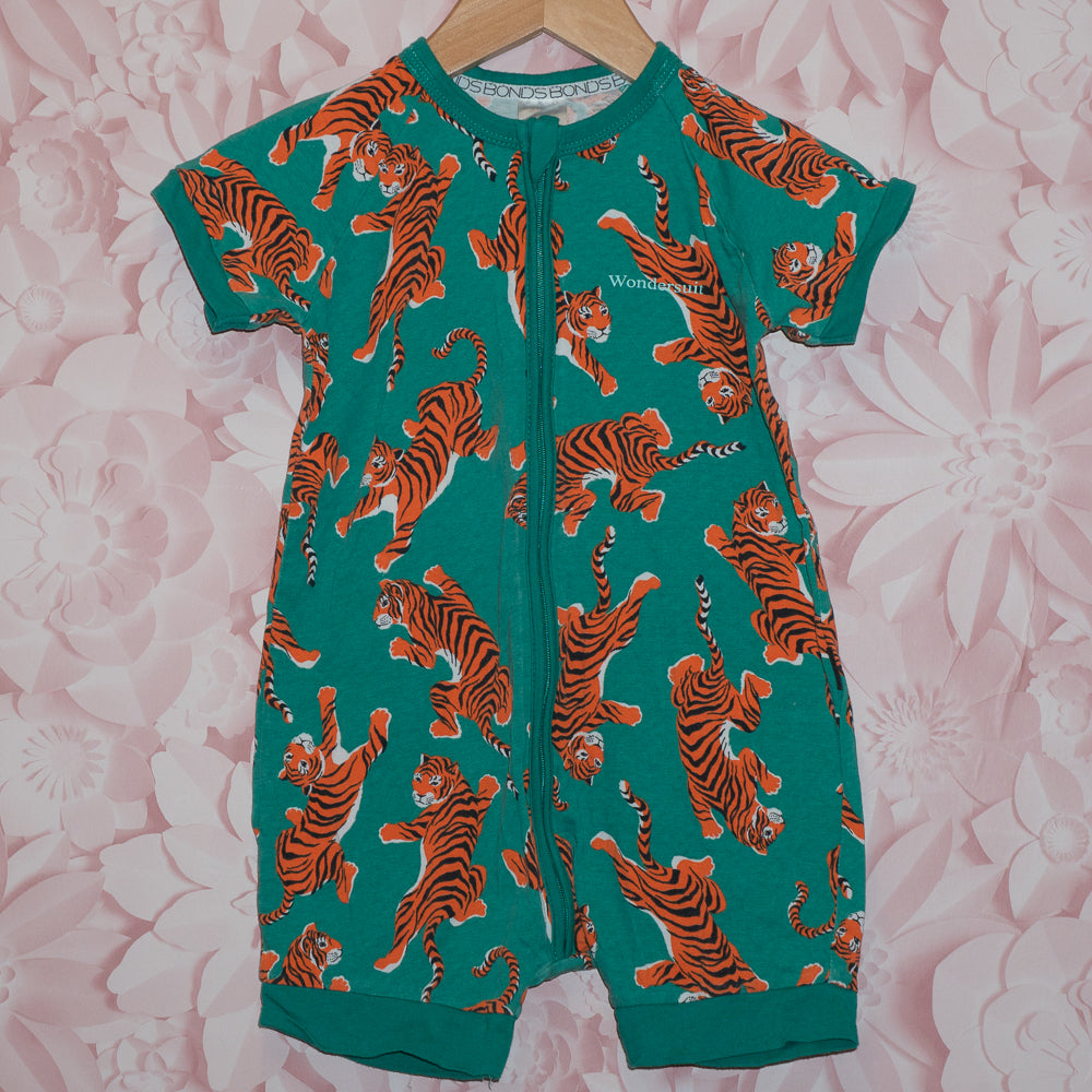 Tiger Shortie Bonds Wondersuit Size 18-24m