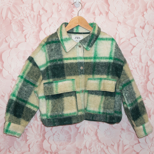 Plaid Wool Jacket Size 8-9
