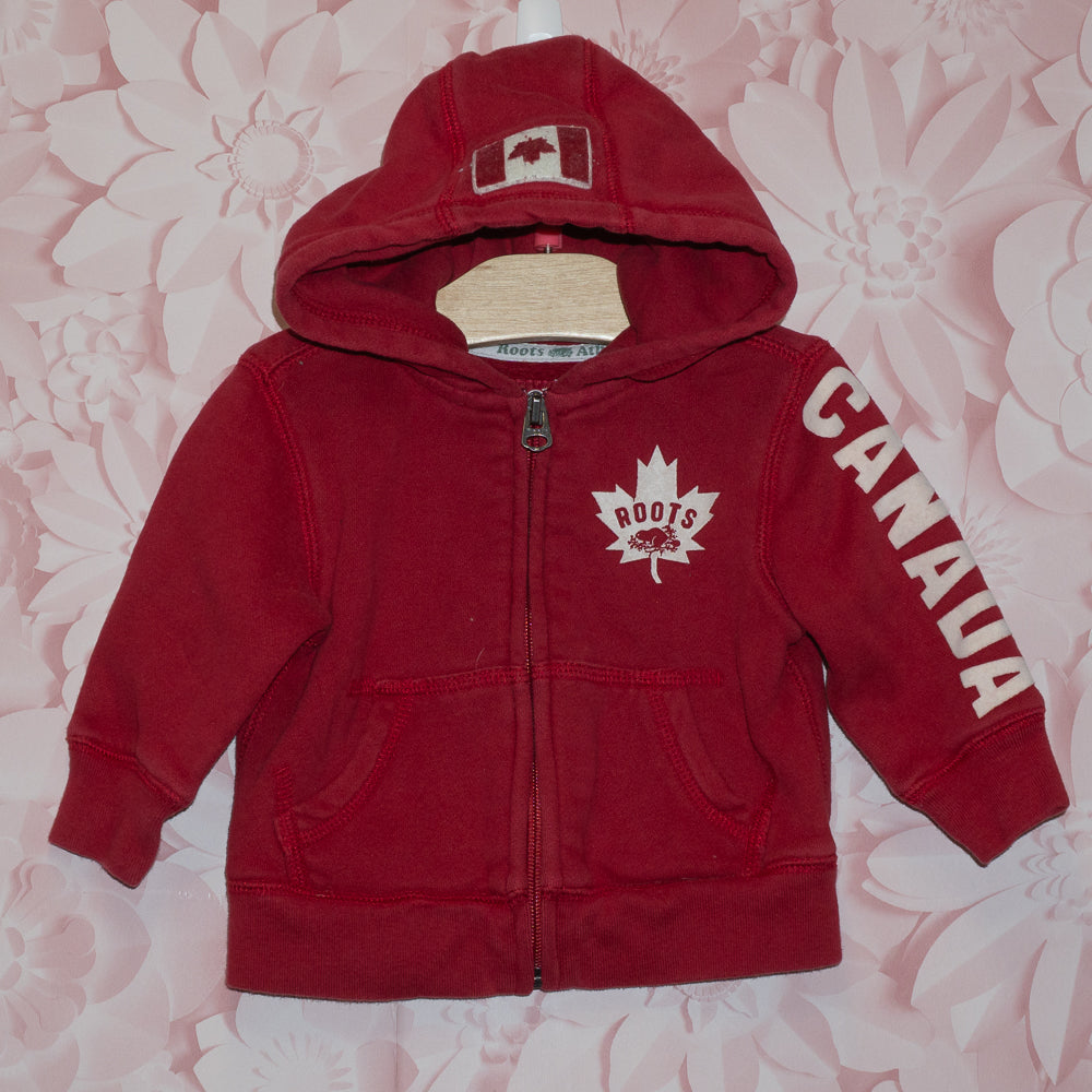 Roots Canada Zip Hoodie Size 3-6m