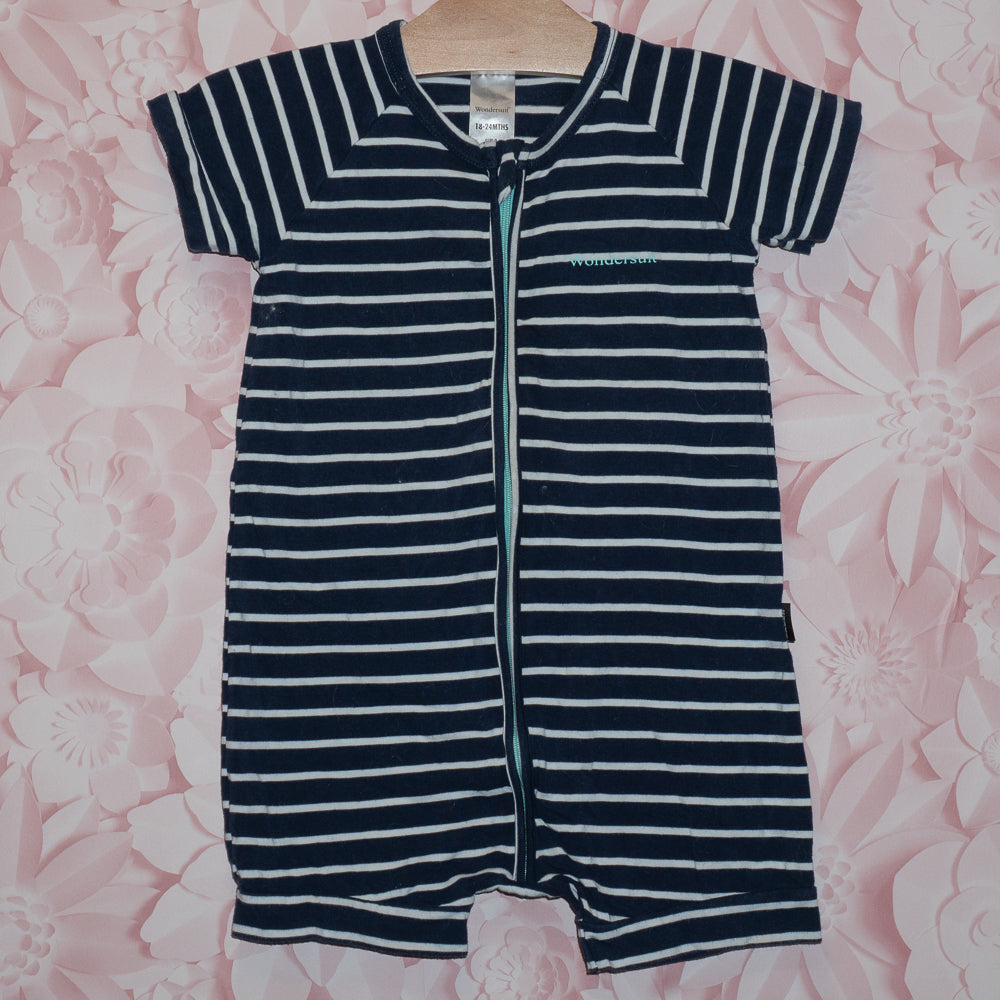Striped Shortie Bonds Wondersuit Size 18-24m