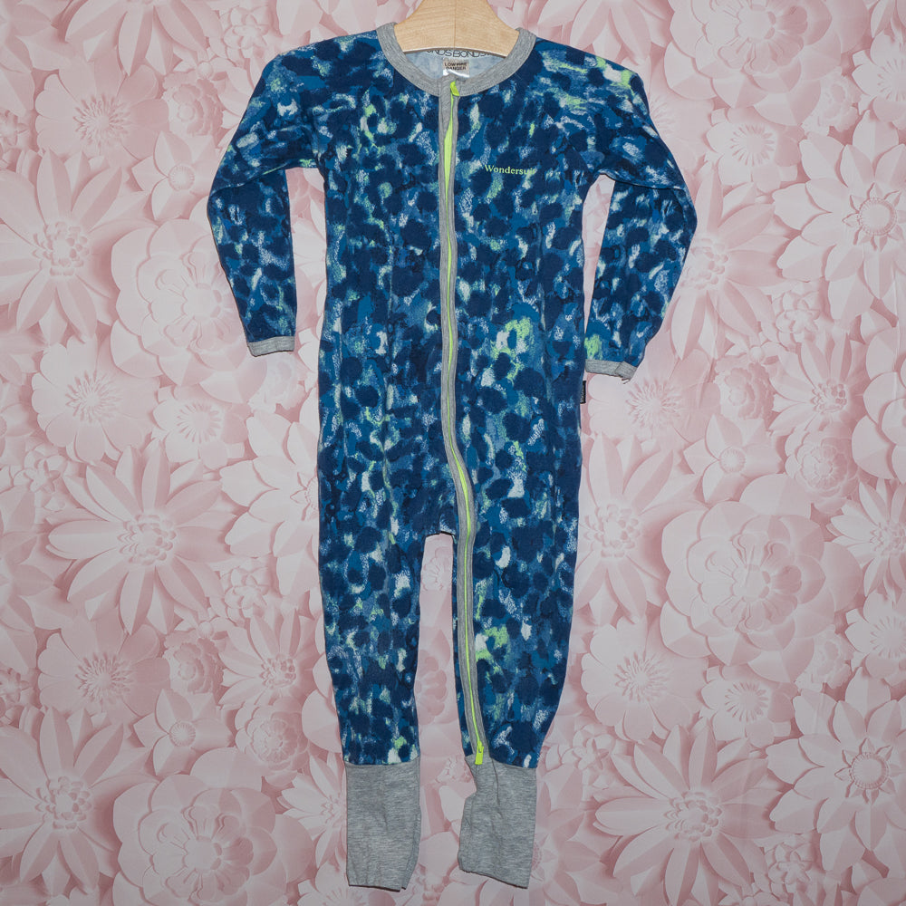 Blue Mottled Bonds Wondersuit Size 18-24m