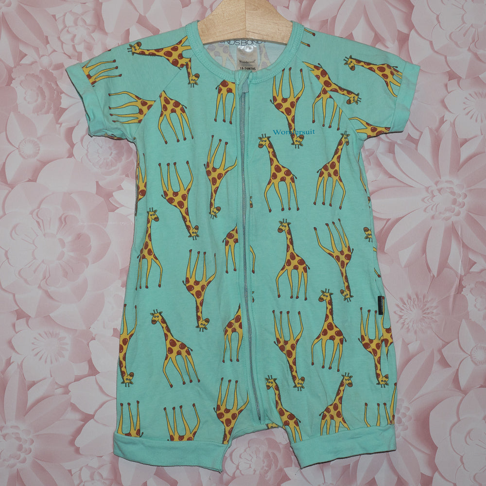 Giraffe Shortie Bonds Wondersuit Size 18-24m