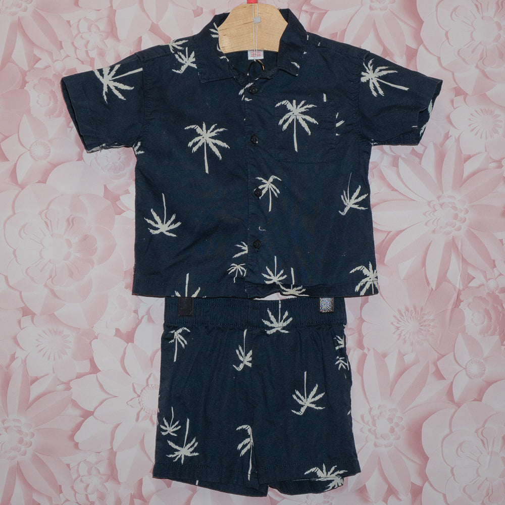 Palm Tree Shorts Set Size 6-12m
