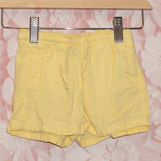 Yellow Linen Shorts Size 18-24m