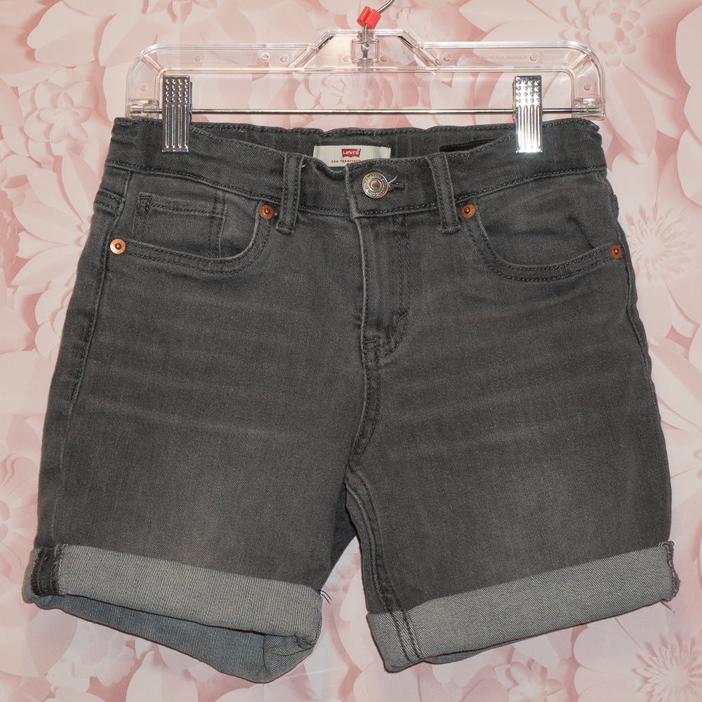 Cuffed Gray Denim Shorts Size 8