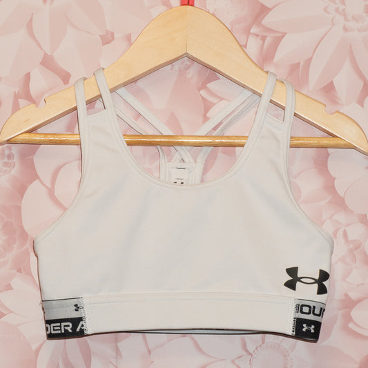 UA White Sports Bra Size SM (8)