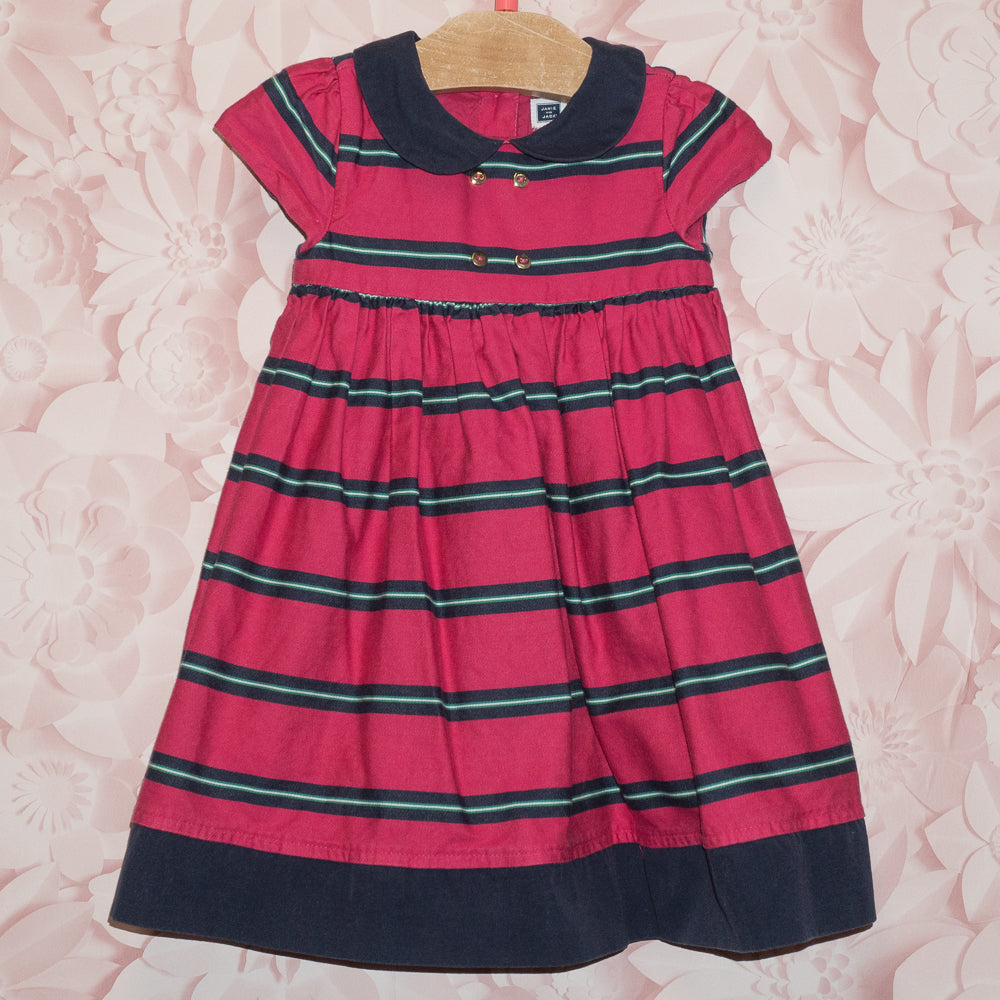 Pink Striped Dress Size 12-18m