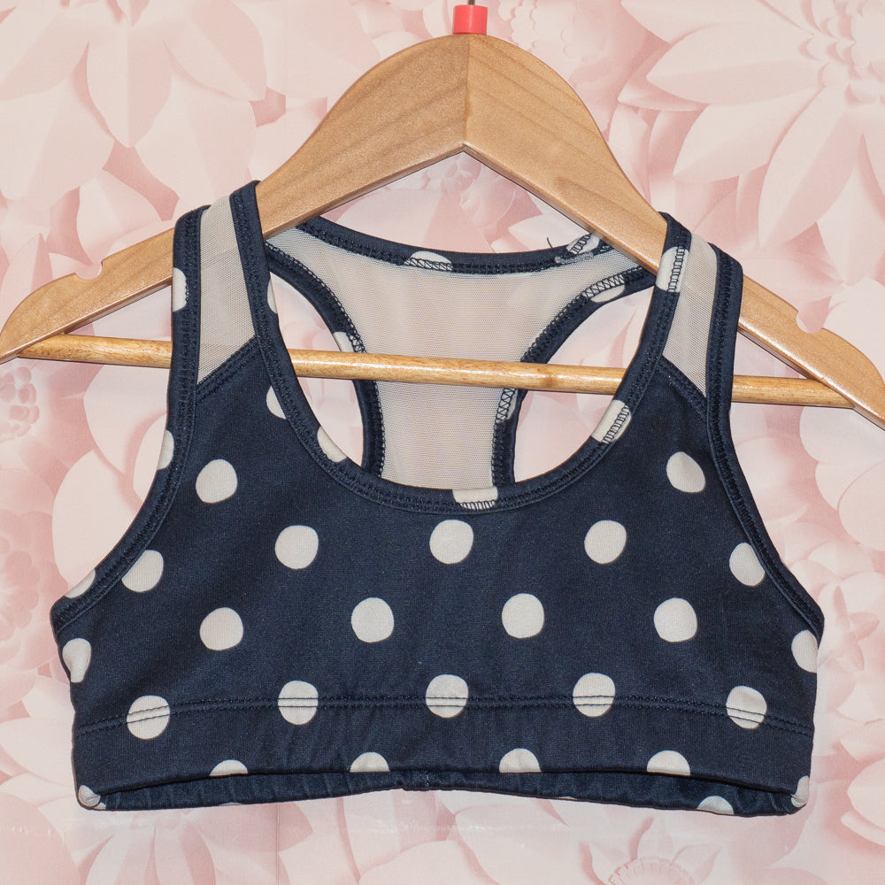 Navy Dotted Sports Bra Size 6-7