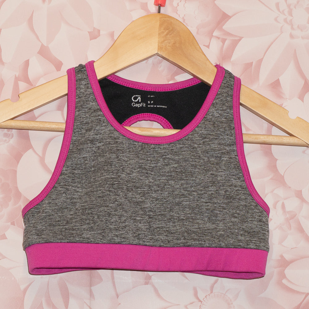 Pink/Gray Sports Bra Size 6/7