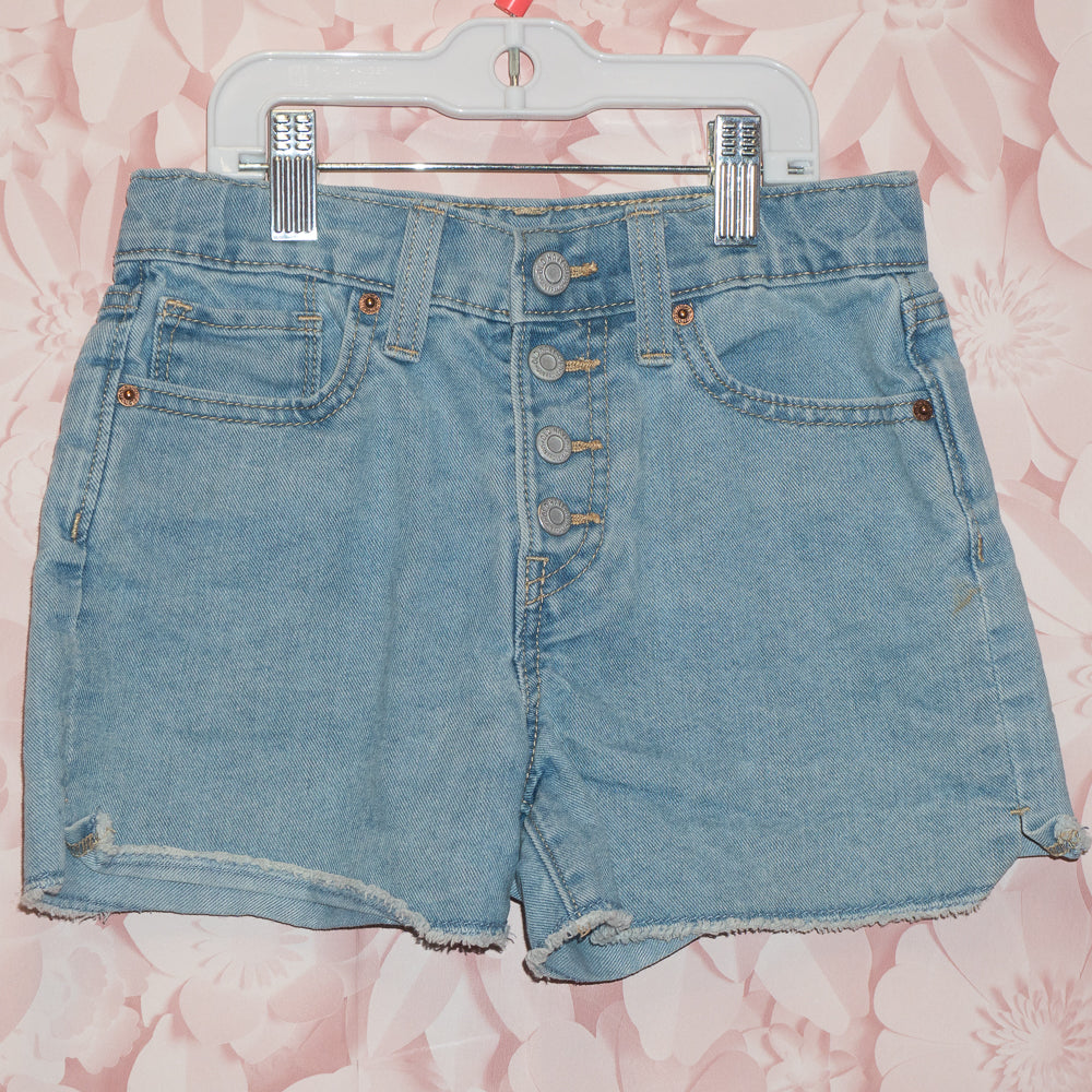Light Snap-Fly Denim Shorts Size 8