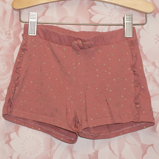 Ruffled Gold Dot Shorts Size 3/4T