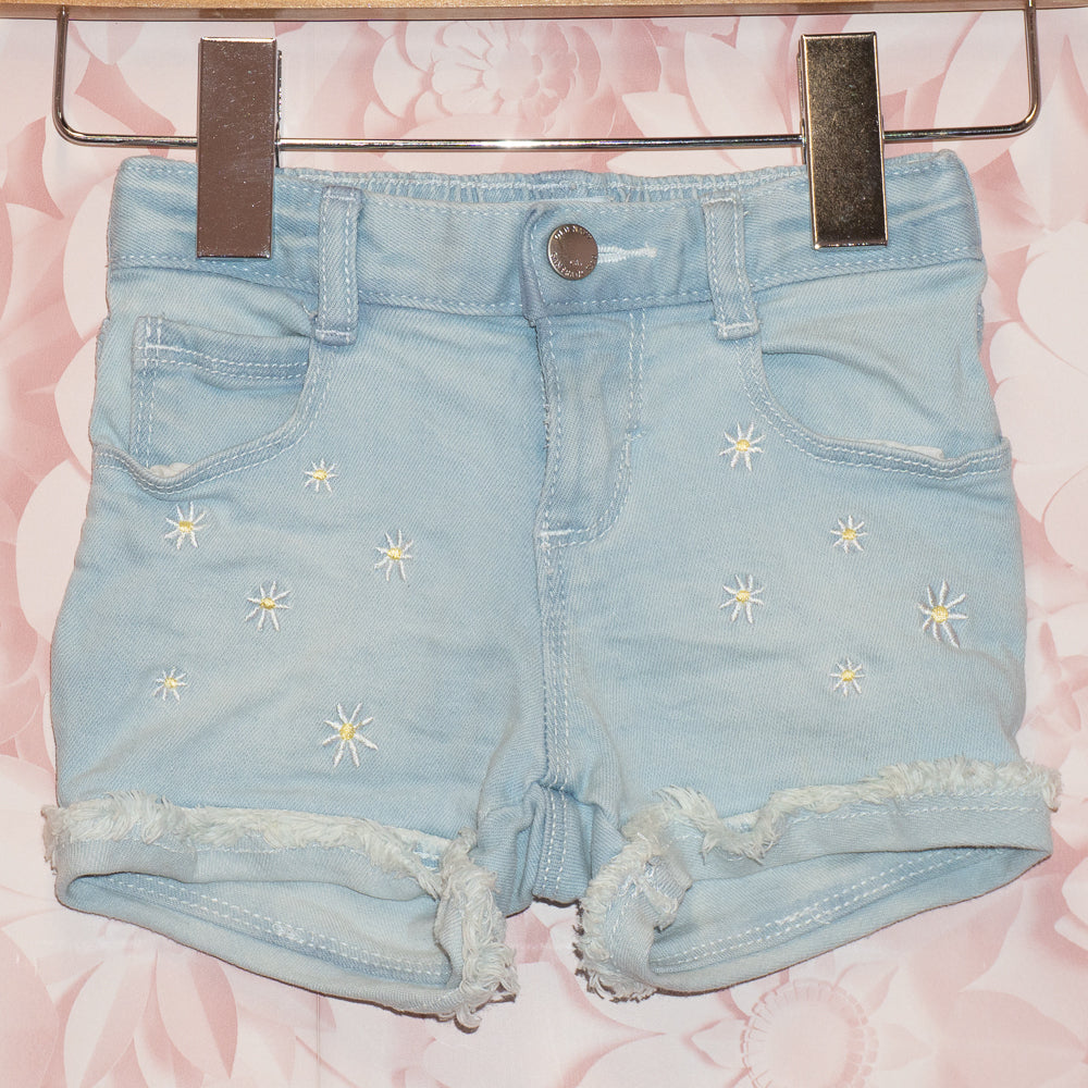 Daisy Embroidered Shorts Size 2T