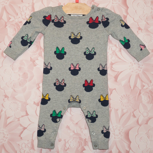 Minnie Mouse Knit Romper Size 6-12m