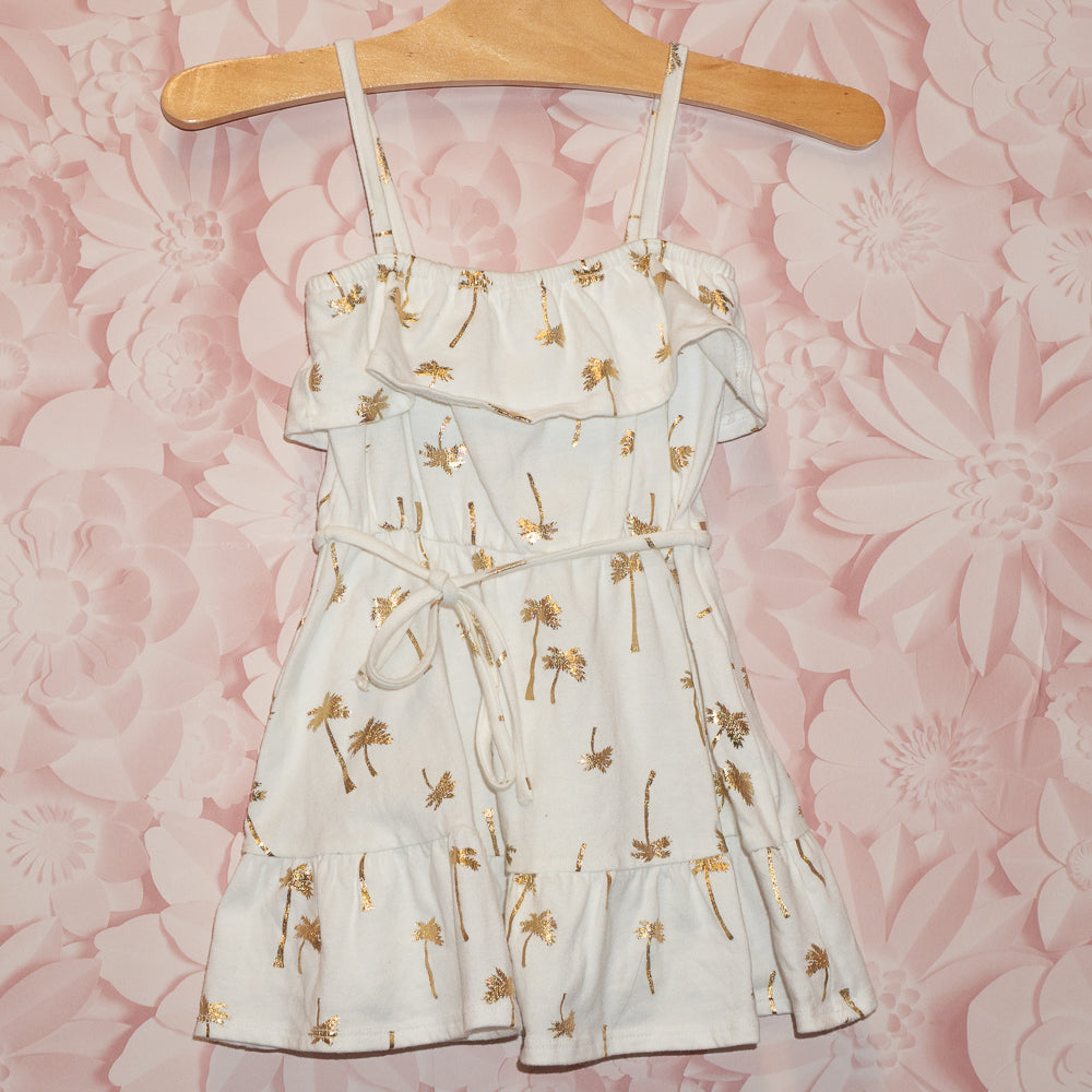 Gold Palm Tree Dress Size 2T