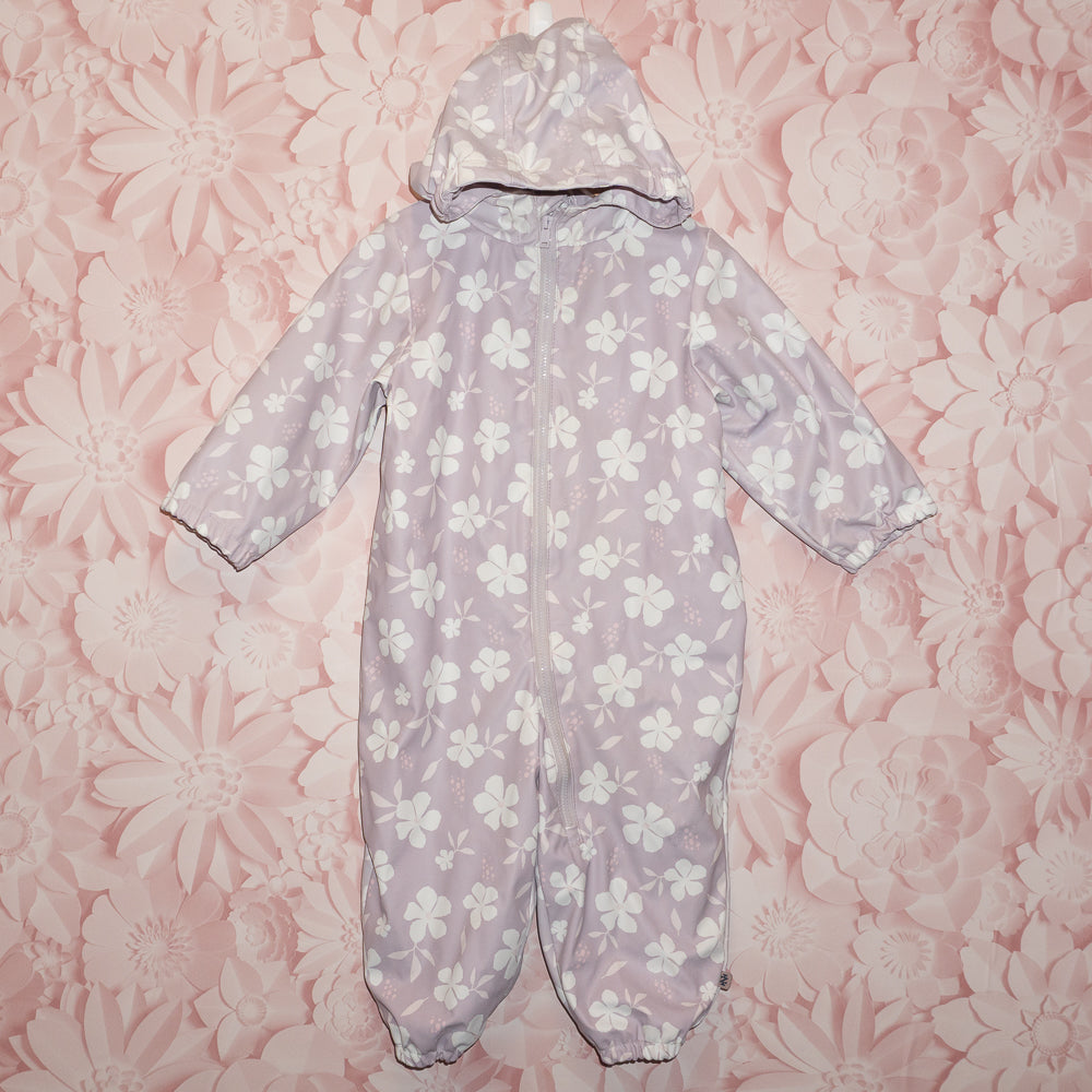 Floral Lined Rain Suit Size 18m
