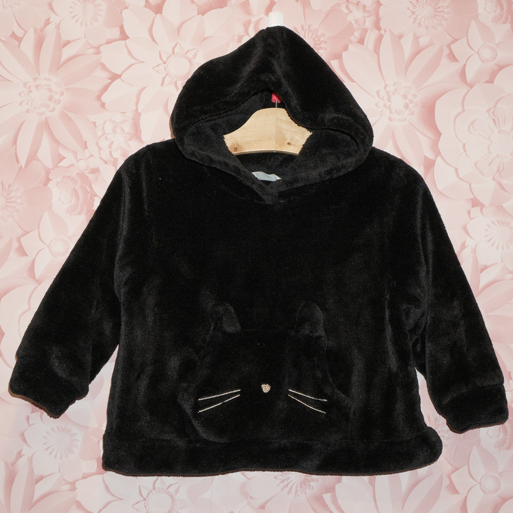Cat Pocket Fuzzy Sweater Size 3/4T