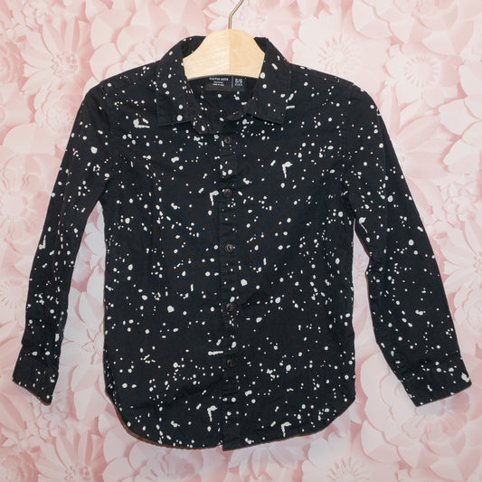 Splatter Button Down Shirt Size 5/6