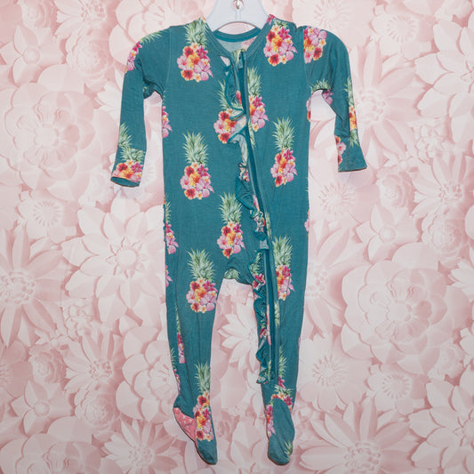 Bamboo Floral Pineapple Sleeper Size 6-9m
