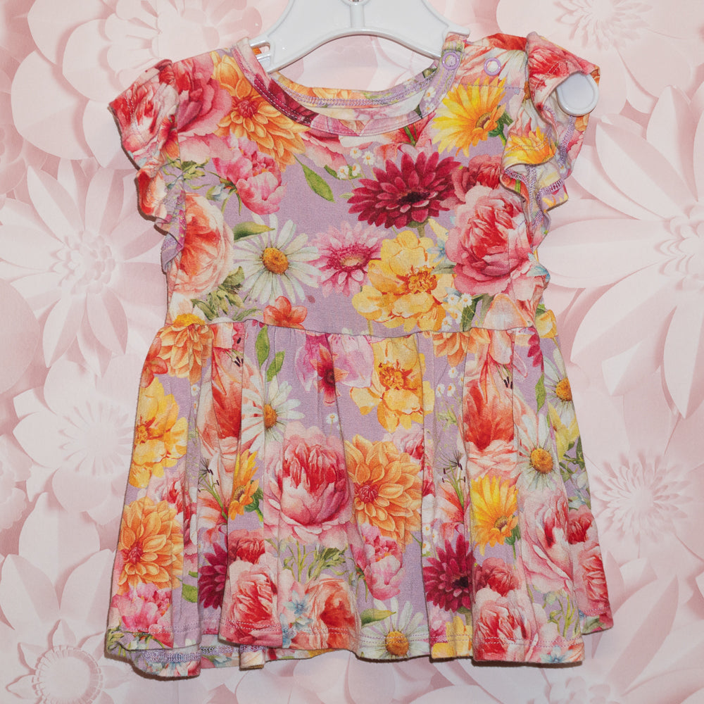 Bamboo Dahlia & Daisy Dress Size 12-18m