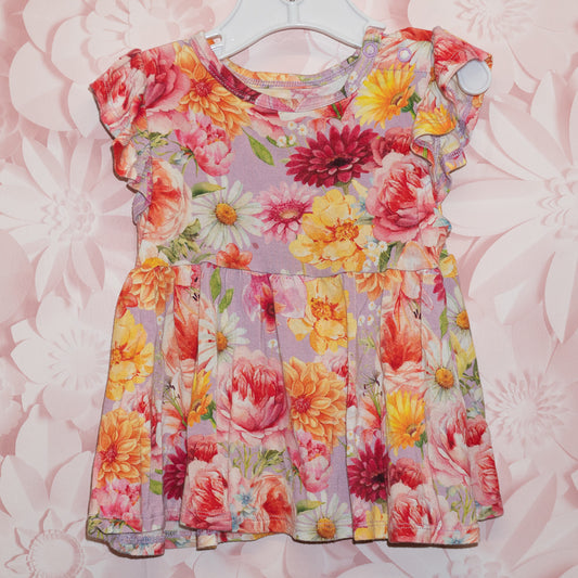 Bamboo Dahlia & Daisy Dress Size 12-18m