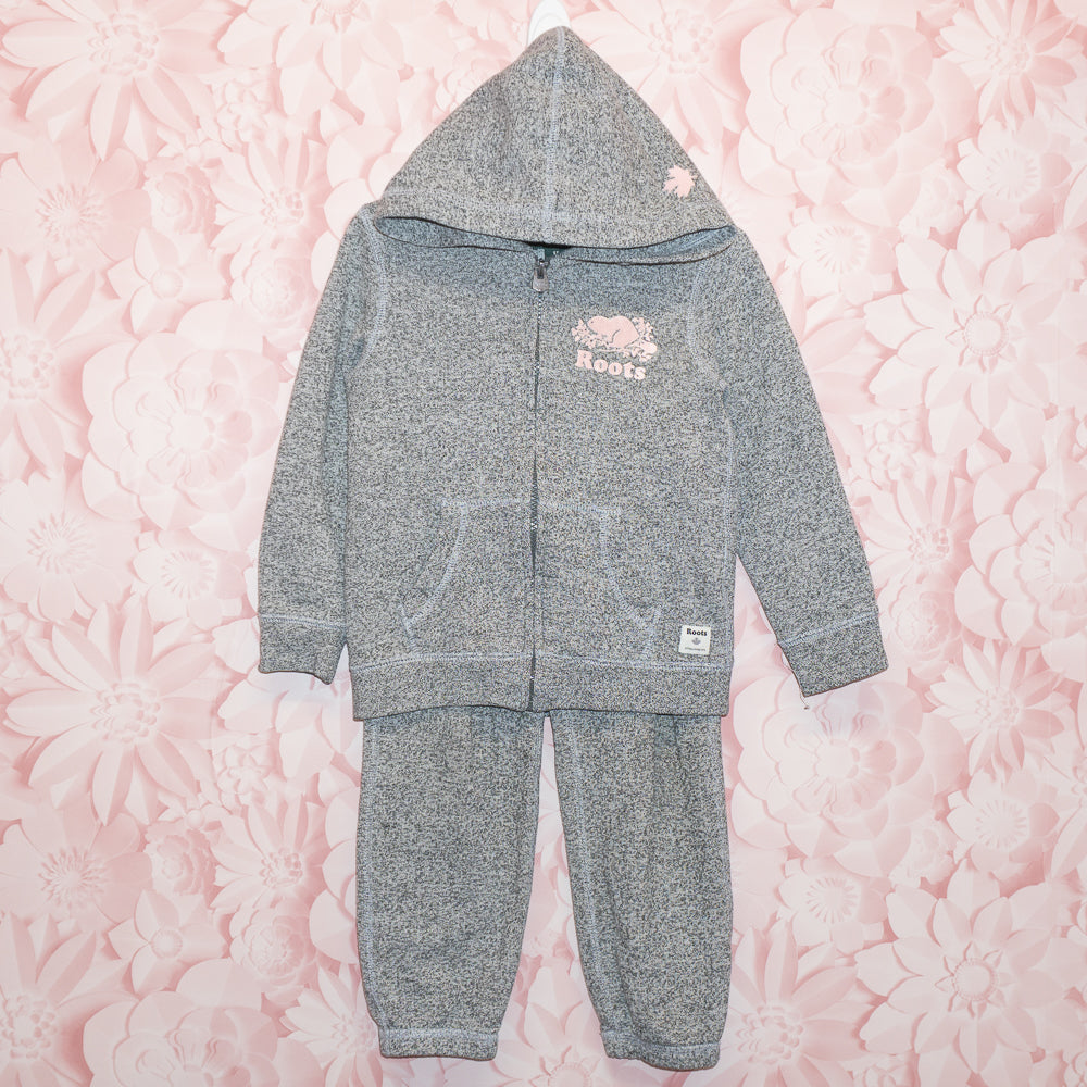 Roots Heather Grey Pink Set Size 5T