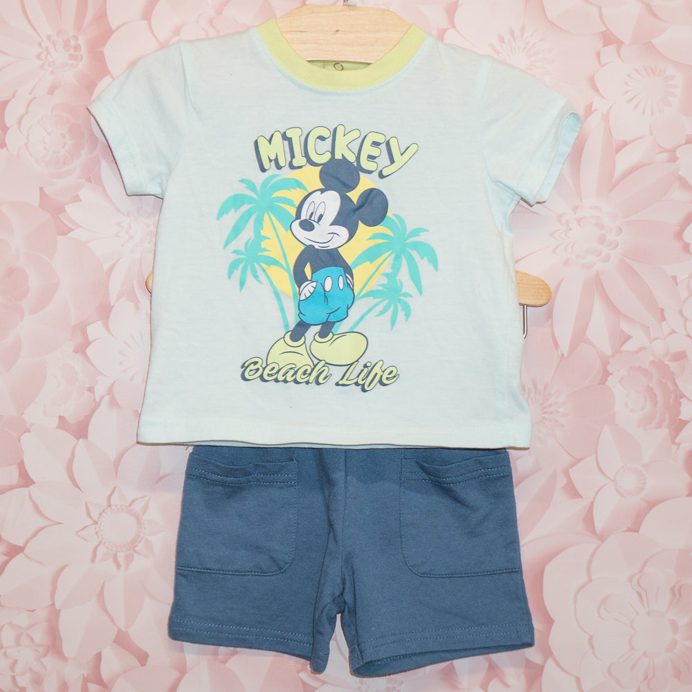 Mickey Beach Shorts Set Size 6-12m