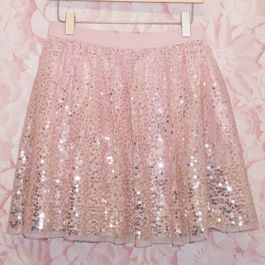 Pink Sequin Skirt Size 10-12