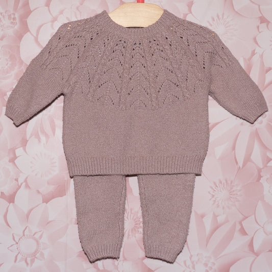 Pink Knit Set Size 0-3m