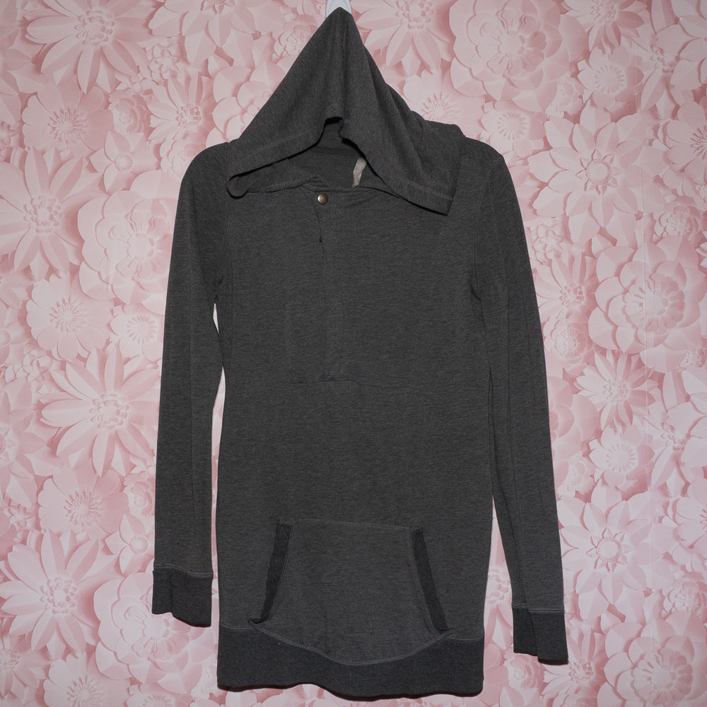 Zip Neck Maternity Hoodie Size S