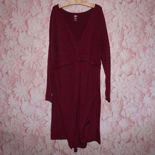 Red V-neck Maternity Dress Size XL